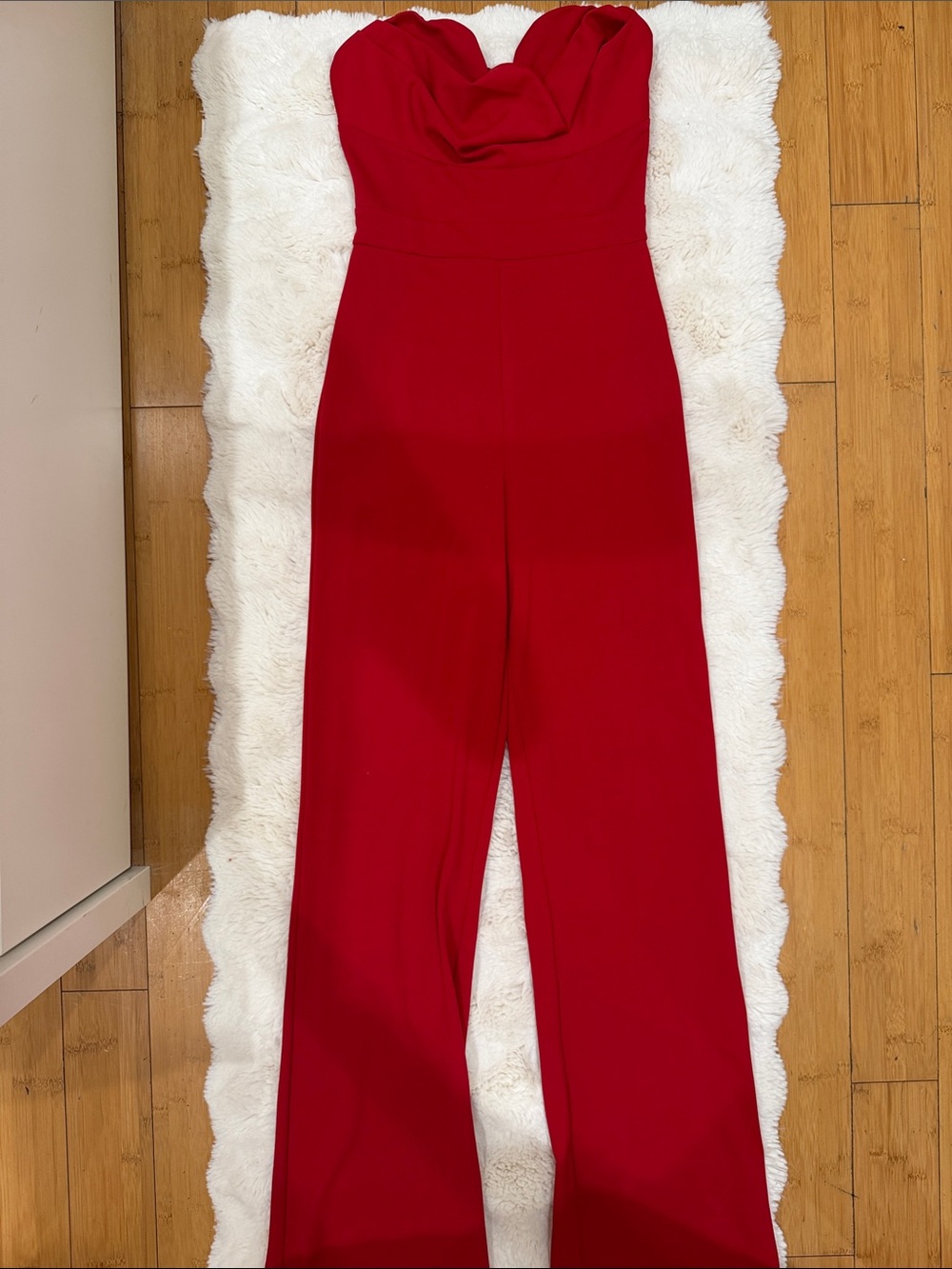 Symphony Red Strapless Sweetheart Jumpsuit
